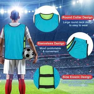 Breathable Lightweight 100% Polyester Mesh Unisex Soccer <b>Training</b> <b>Bibs</b> for Team Use Football Basketball Volleyball Fitness - Product Image 5