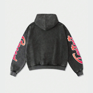 Sweat à capuche Cosmic Speed Racing gris rose imprimé voiture coupe classique streetwear homme automne molleton 100% coton séchage rapide sublimation - Product Image 2