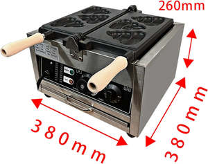Machine à gaufres électriques antiadhésives en forme de caca, 3 ou 6 pièces, usage commercial, 110V/220V, pour pâtisseries cuites - Product Image 3