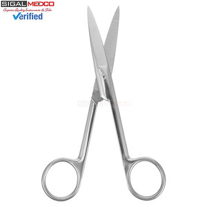 Tijeras Quirúrgicas Rectas Manuales de Acero Inoxidable de 14 CM, Instrumento de Disección Quirúrgica Médica con Certificación CE para Precisión - Product Image 1