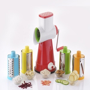 Utensilios de Cocina PARA EL Hogar, Trituradora de Verduras Multifuncional 3 en 1, Cortador de Frutas, Picadora, Rallador de Queso Rotativo, Material ABS - Product Image 2