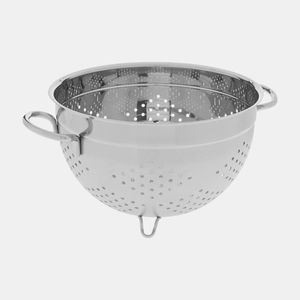 Mirror Finish Metal <b>Colander</b> Bowl For Modern Kitchen Pasta Straining Fruit Washing And Vegetable Preparation - Product Image 4