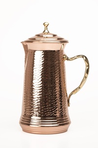 Carafe artisanale en cuivre pur, carafe de service en cuivre pur, carafe de table en cuivre pur, carafe décorative en cuivre pur - Product Image 3