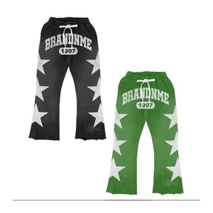 Survêtement d'hiver personnalisé unisexe Pantalon de survêtement évasé de haute qualité Ensemble de jogging empilé avec logo Sweat à capuche Design respirant - Product Image 5