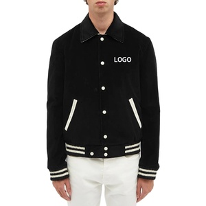 Chaqueta Cardura abotonada de lona de algodón para hombre, venta al por mayor, 2025, soporte marinero, invierno, equipo universitario de béisbol, estilo Letterman, inspirado en lana - Product Image 1