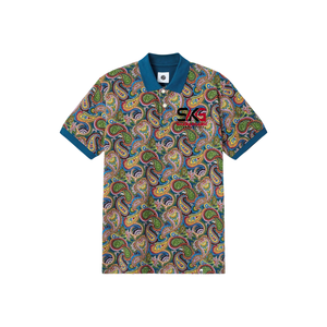 เสื้อโปโลชายลายเพชรสีม่วง แขนสั้น คอปก สำหรับกอล์ฟ  รับสกรีนโลโก้ ชุดยูนิฟอร์มบริษัท - Product Image 6