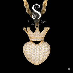 Colgante de Corazón con Moissanita de Alta Calidad, Estilo Hip Hop, Brillante, para Fiestas y Regalos, Amuletos de Moda - Product Image 1