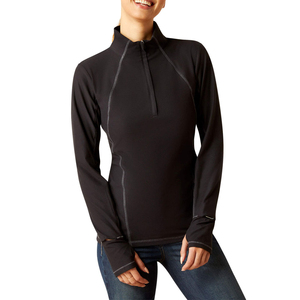 Chemise de base pour l'équitation pour femmes, manches longues, logo personnalisé, tissu respirant et doux au toucher, équitation - Product Image 1