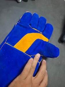 Hot Selling High Quality Breathable Eco-Friendly Cut Proof Welding Leather <b>Gloves</b> Vintage Sports Safety Custom Design - Product Image 2