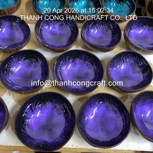 ชามมะพร้าวเคลือบเงา Ocean Breath ลายสีน้ำเงินแบบนามธรรม ดีไซน์หรูหราสำหรับรีสอร์ท - Product Image 2