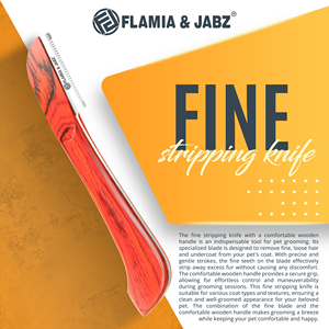 Peine para Mascotas Flamia & Jabz SK-21-Naranja de Acero Inoxidable y Madera con Característica Ecológica para Terrier - Product Image 5