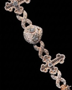 VVS Moissanite Diamond <b>Cross</b> <b>Bracelet</b> 925 Sterling <b>Silver</b> Infinity <b>Cross</b> Baguette and Round Cut Moissanite Tennis <b>Bracelet</b> - Product Image 3