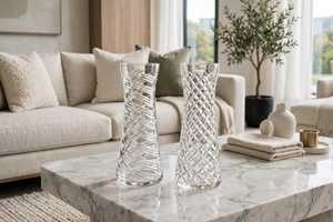 Handmade Flute-Shaped Transparent Ribbed <b>Glass</b> <b>Candle</b> <b>Holder</b> Eco-Friendly Leak Proof Break Resistant Multifunction 0.5L Capacity - Product Image 5
