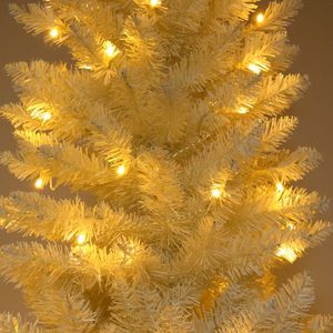 7.5ft Flocking Tied <b>Light</b> Christmas <b>Tree</b> Elegant and Luminous Holiday Decor - Product Image 6