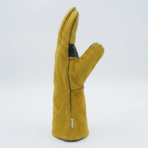 Gants de soudage de sécurité robustes certifiés CE, anti-vibration, imperméables, en cuir de vachette pleine fleur renforcé 11 oz, résistants à la chaleur et à l'abrasion - Product Image 2
