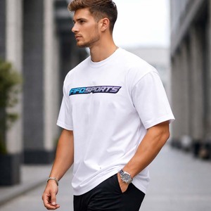 เสื้อยืดผู้ชายผ้าฝ้ายถักสีตามสั่ง ทรงโอเวอร์ไซส์ สปอร์ต แห้งเร็ว ระบายอากาศดี สำหรับฤดูร้อน - Product Image 5