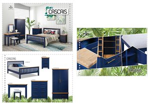 Table de chevet en bois de qualité supérieure avec 3 tiroirs meubles de marque Cascais ensemble chambre à coucher de luxe moderne de fabricant du Vietnam - Product Image 5