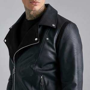 Chaqueta de Cuero de Oveja Avirex para Hombre, de Alta Calidad, con Cierre Completo y Técnicas de Bordado, Venta al Por Mayor - Product Image 5