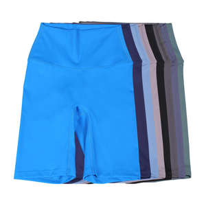 Short de yoga taille haute extensible, longueur genou, effet froncé push-up, pour le sport et l'entraînement - Product Image 1