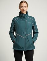 Chaqueta cortavientos de nailon con capucha y cremallera completa, forro de malla transpirable, con logotipo personalizado, para mujer, más vendida.