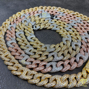 Cadena Cubana Miami Estilo Hip Hop con Diseño de Nariz de Cerdo y Moissanita, Chapada en Oro, Plata de Ley 925, Joyería Unisex al por Mayor - Product Image 5