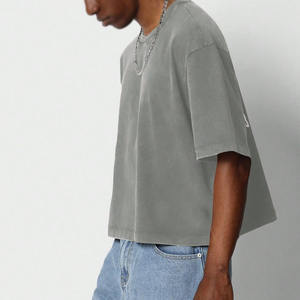 Camisetas de Hombre al por Mayor con Logotipo Personalizado, de Alta Calidad, Corte Holgado, Estilo Vintage, Lavado Ácido, para Gimnasio - Product Image 2