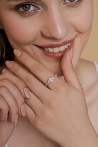 Classic Round Cut Diamond Floral Cluster <b>Ring</b> 0.51CT Lab Grown For Women's 10K Solid Gold Wedding Surprise Gift For Lovers - Product Image 5