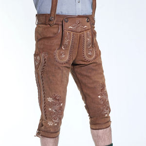 Ensemble Lederhosen bavarois haut de gamme pour homme, en cuir, brodé, pour le Festival de la Bière d'Oktoberfest, avec fourniture OEM ODM sous marque privée - Product Image 2