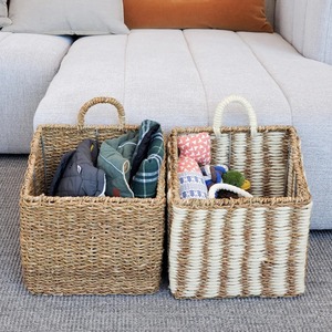 Seagrass <b>basket</b> with hanging handle Handmade <b>Storage</b> <b>Basket</b> Wholesale eco-friendly Made in Vietnam - Product Image 1