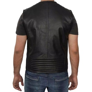 Chaleco de Cuero Genuino para Hombre, Estilo Personalizado OEM, Alta Calidad, para Exteriores, Cálido, Impermeable, en Diferentes Tallas, Color Sólido - Product Image 4