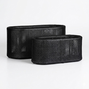 Accessories for greenery <b>display</b> natural rattan plant pots cheap price flower pot planter <b>basket</b> - Product Image 6