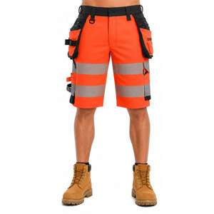 Pantalones Cortos de Seguridad de Alta Visibilidad para Hombre, de Algodón, con Cintas Reflectantes, para Trabajo al Aire Libre y Construcción - Product Image 2