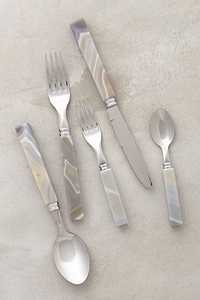 Stainless Steel Gold Flatware <b>Sets</b> With Pink Resin handles Customizable Designs Food Grade Luxury Cutleries For Wedding Decor - Product Image 2