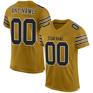 Vente en gros directe OMMIZ INDUSTRY Maillot de football authentique personnalisé noir et jaune à motif 3D - Product Image 4
