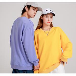 เสื้อสเวตเชิ้ตไหมพรมสีพื้นทรงโอเวอร์ไซส์ คอกลม แขนยาว ใส่ได้ทั้งชายและหญิง สไตล์ลำลอง สำหรับฤดูใบไม้ร่วง - Product Image 3