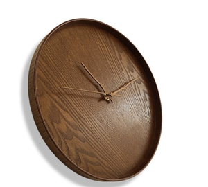 Handmade Wood Carved Industrial Design Quartz Movement Wooden <b>Wall</b> <b>Clock</b> for Living Room <b>Modern</b> Artisan Crafted Battery Powered - Product Image 2