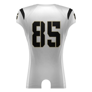 Sublimación Impreso Uniformes de fútbol juvenil Venta al por mayor Logotipo bordado Fútbol americano Acolchado Jersey Spandex Tela de poliéster - Product Image 5