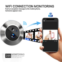 Interphone audio sans fil Enxun 2.4G WiFi avec caméra 3MP, détection de mouvement, écran LCD TFT 4,3 pouces, alimenté par batterie, microphone intégré