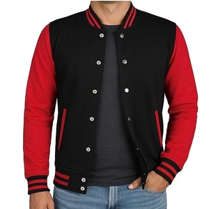 Blouson universitaire personnalisé avec logo 2026, en laine respirante, pour homme, style baseball, coupe oversize, streetwear, hiver, moto, motard - Product Image 3