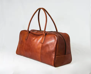 Bolsa de Viaje de Cuero Genuino, Bolsa de Equipaje de Gran Capacidad para Hombres y Mujeres, para Viajes de Negocios y Uso de Fin de Semana - Product Image 4