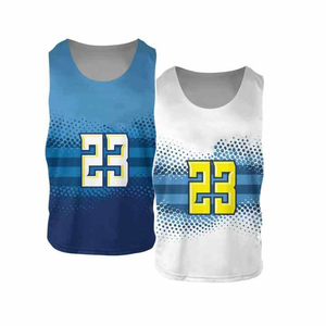 Camisetas Deportivas Reversibles Unisex Personalizadas de Malla de Poliéster, Camisetas de Entrenamiento, Jersey Deportivo de Lacrosse, Impresión Digital Sublimada Reversible - Product Image 3