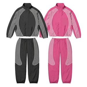 Custom <b>Wind</b> <b>Breaker</b> Tracksuit Set Zip up Men Heavy Weight Oversized Nylon Windbreaker Tracksuit OEM Private Labels Manufacturer - Product Image 2