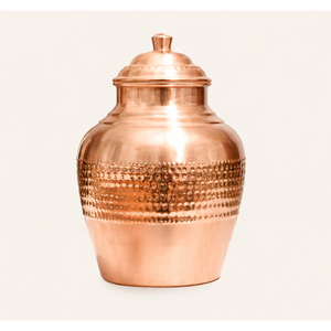 Distributeur d'eau en cuivre avec robinet anti-fuite, réservoir d'eau ayurvédique traditionnel martelé, écologique, artisanal en cuivre - Product Image 3
