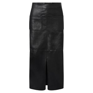 New Design High Waist <b>Split</b> Genuine Sheepskin Leather Breathable Winter Streetwear Ankle-Length <b>Skirts</b> for Women Top Selling - Product Image 1