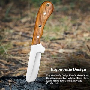 Cuchillos Vaqueros Industriales OEM Baratos con Funda de Cuero - Cuchillo Cortador de Toro de Acero Hecho a Mano de 8 Pulgadas - Product Image 4