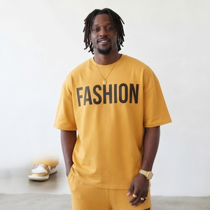 Ensemble t-shirt et survêtement personnalisés avec impression de logo, t-shirt léger, survêtement d'été, t-shirt oversize, survêtements amples - Product Image 6