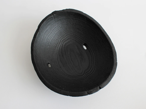 Frutero de Madera Negro de Lujo Premium, Centro de Mesa Decorativo Estilo Wabi Sabi, Tazón para Ensalada de Madera Quemada, Bandeja Ecológica para Fiestas y Entradas - Product Image 3