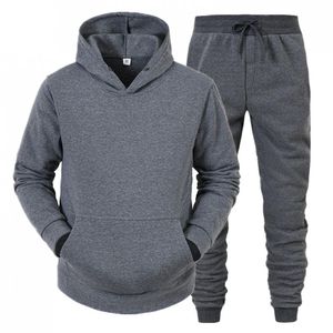 Winter Streetwear Tracksuit Hooded Drawstring <b>Jacket</b> Jogger Set Breathable Lightweight Reversible Polyester/Cotton Plus Size - Product Image 6
