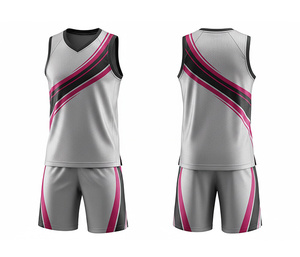 Custom Logo Basketball Kit Sublimated Jersey and Shorts Set Quick Dry Breathable Polyester Team Sportswear For <b>Men</b> Women Youth - Product Image 3