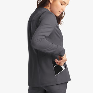 Chaquetas de Invierno al por Mayor con Diseño Personalizado 2026, Chaquetas de Trabajo para Mujer, Corte Ajustado, Largas, con Múltiples Bolsillos y Cuello Redondo - Product Image 5